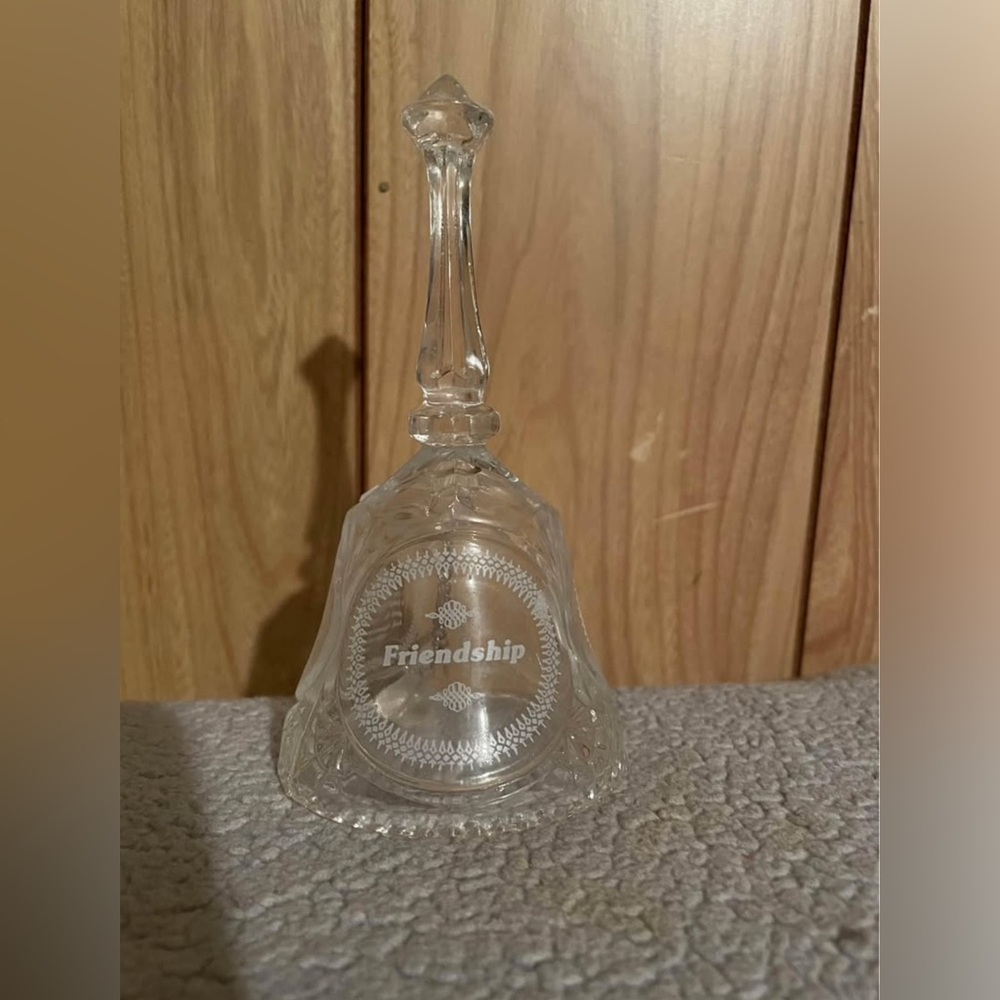 Clear Glass Friendship Bell